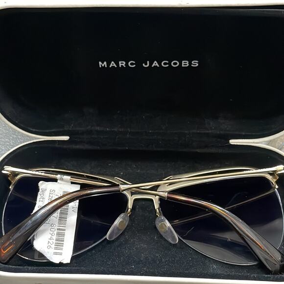 Marc‎ Jacobs Gold Metal Gradient Pilot 61mm Sunglasses main image 7